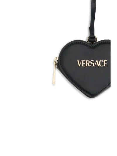 Versace Coin Purse In Black