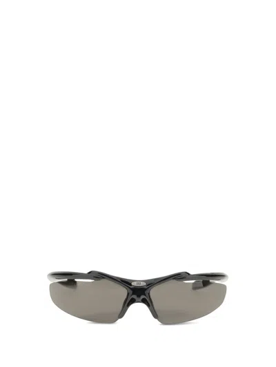 Balenciaga Turbo D-frame Wraparound Sunglasses In Gray