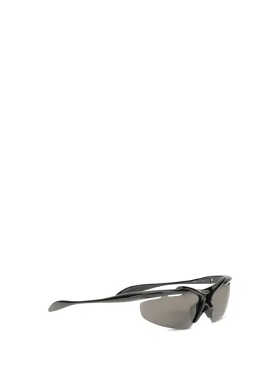 Balenciaga Turbo D-frame Wraparound Sunglasses In Gray