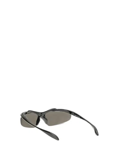 Balenciaga Turbo D-frame Wraparound Sunglasses In Gray