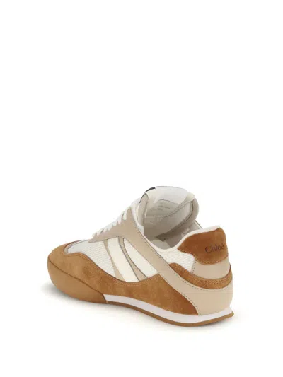 Chloé Lace-up Footwear Featuring Contrast Panels In Brown
