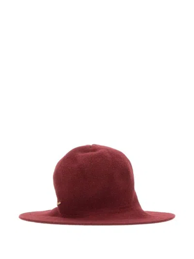 Borsalino Angelina Wool Blend Cloche In Red