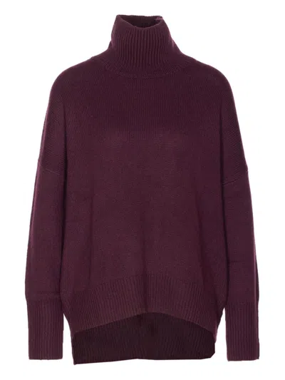 Lisa Yang Heidi Cashmere Turtle-neck Sweater In Burgundy