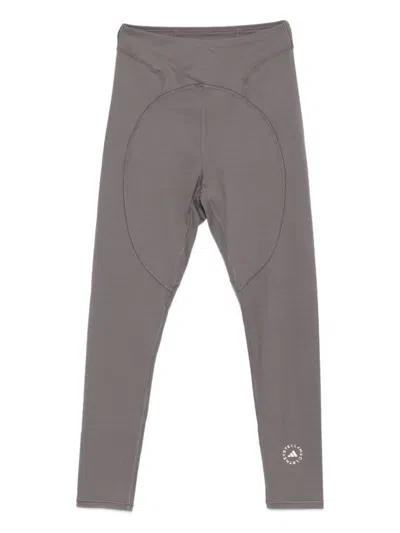 Adidas By Stella Mccartney Logo Leggings In Gray