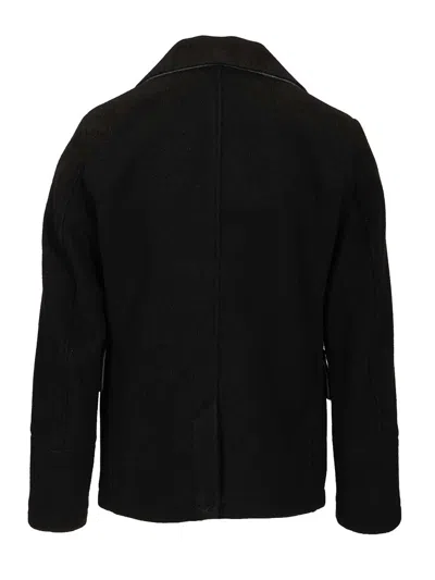 C.p. Company Adv - Medium Jacket In Duffel Coats Black In Black