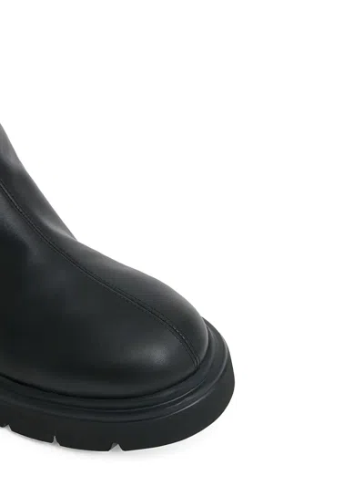 Mansur Gavriel Camilla Leather Chelsea Boots In Black