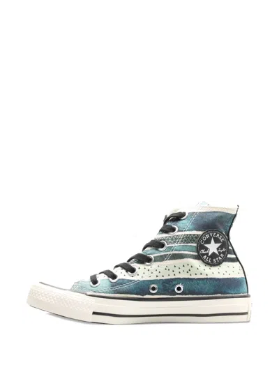 Converse Stripe-pattern Sneakers In Blue
