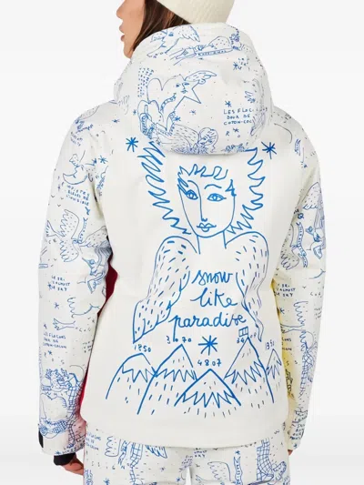 Rossignol Graphic-pattern Hooded Jacket In White