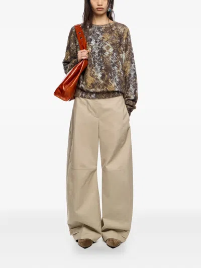 Bimba Y Lola Snakeskin-pattern Sweater In Brown