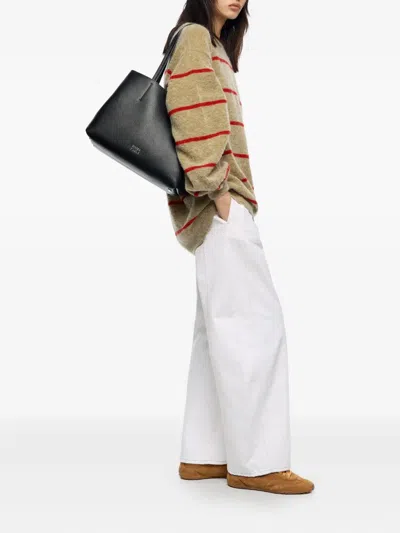 Bimba Y Lola Leather Chihuahua Shopper Bag In Black