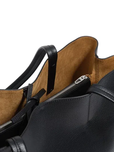 Bimba Y Lola Leather Chihuahua Shopper Bag In Black