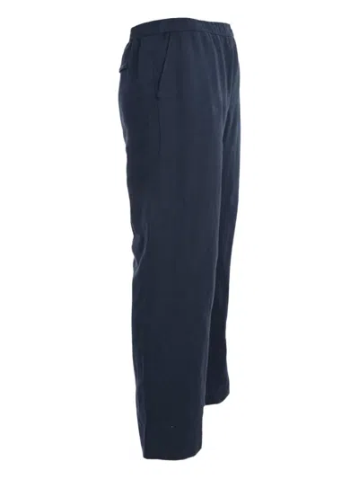 Bluemint Elastic-waist Linen Trousers In Blue