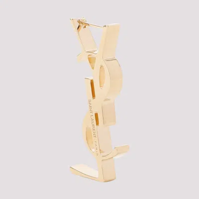 Saint Laurent Earrings Metallic In Gold