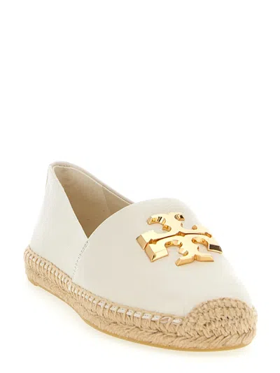 Tory Burch Eleanor Leather Medallion Espadrilles In Neutral