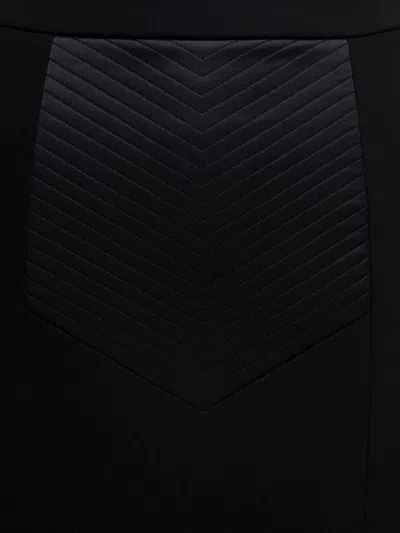 Dolce & Gabbana Midi Skirt In Powernet And Satin In Black