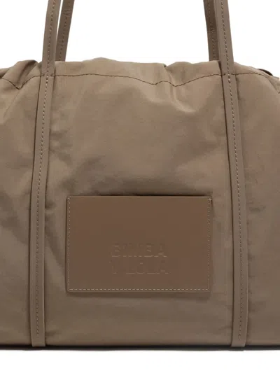 Bimba Y Lola Drawstring Top-handle Shoulder Bag In Neutral