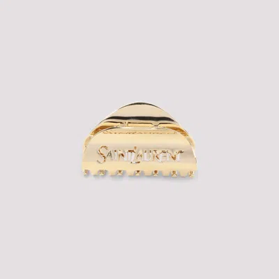 Saint Laurent Hair Accessories Metallic In Gold