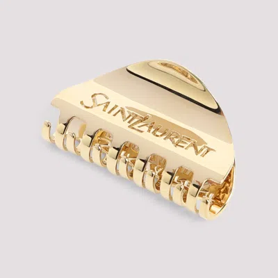 Saint Laurent Hair Accessories Metallic In Gold