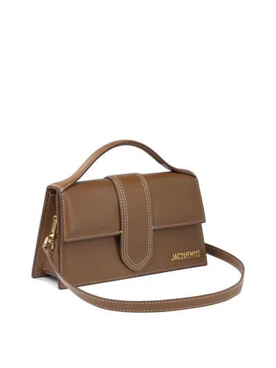 Jacquemus Womens Brown Le Bambino Long Leather Shoulder Bag In Burgundy