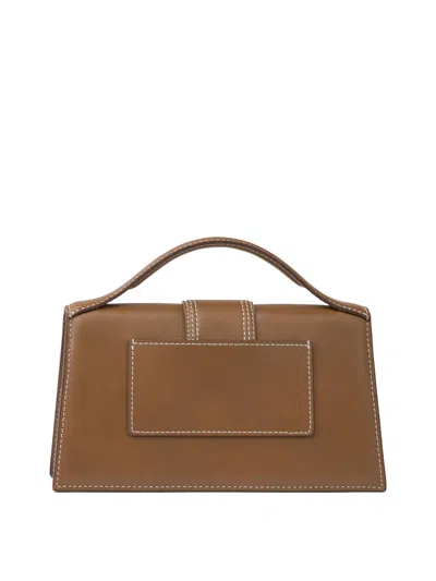 Jacquemus Womens Brown Le Bambino Long Leather Shoulder Bag In Burgundy