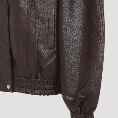 The Frankie Shop Prescott Grained Faux Leather Jacket In Green