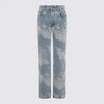 Fiorucci Light Blue Cotton Jeans In Blue