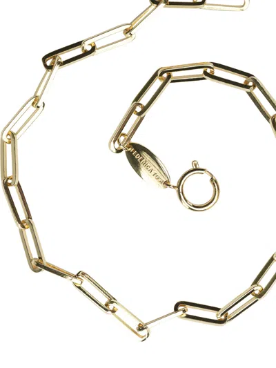 Federica Tosi Chain Link Square Necklace In Gold
