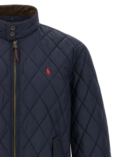 Polo Ralph Lauren Logo Embroidery Jacket Puffer Jackets Blue In Blue