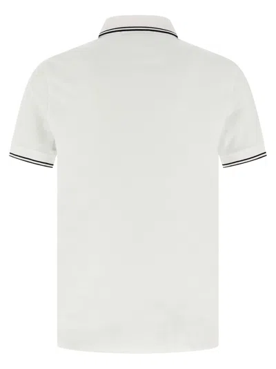 Stone Island White Polo Logo Patch In White