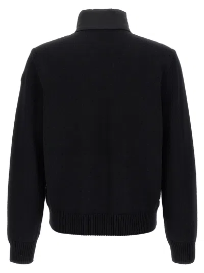 Moncler Matt Effect Cardigan Sweaters And Cardigans Black In Black