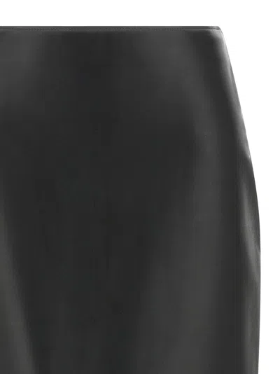 Fendi High-waisted Ruffled Hem Skirt In Black