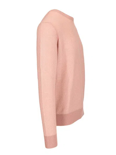 Ermenegildo Zegna Oasi Cashmere Crew Neck Sweater Knitwear Rose In Pink