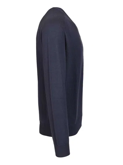Ermenegildo Zegna Oasi Cashmere Sweater Knitwear Blue In Blue