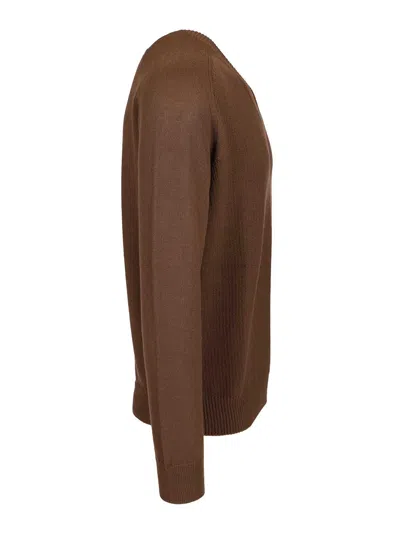 Ermenegildo Zegna Oasi Cashmere Sweater Knitwear Brown In Brown