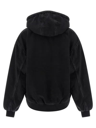 Carhartt Wide-fit Jacket In Dearborn Canvas With Quilted Lining In Black