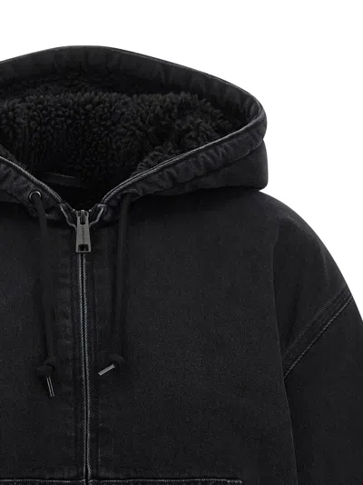 Carhartt Wide-fit Jacket In Dearborn Canvas With Quilted Lining In Black