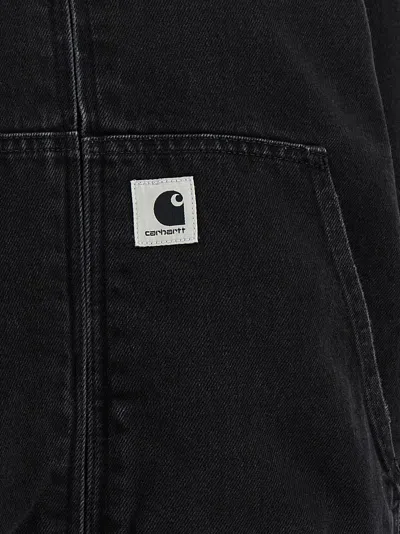 Carhartt Wide-fit Jacket In Dearborn Canvas With Quilted Lining In Black