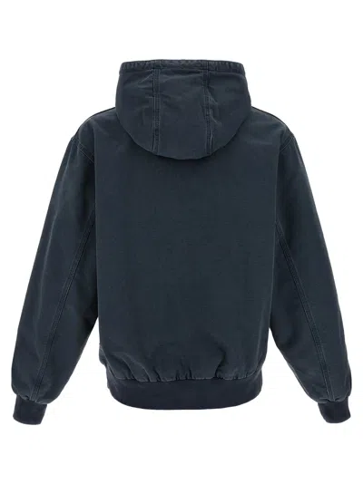 Carhartt Adjustable Hood Logo Patch Jacket In Blue