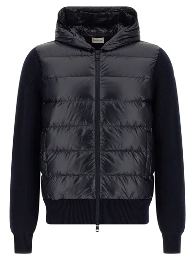 Moncler Hooded Quilted Sweater Ribbed Sleeves