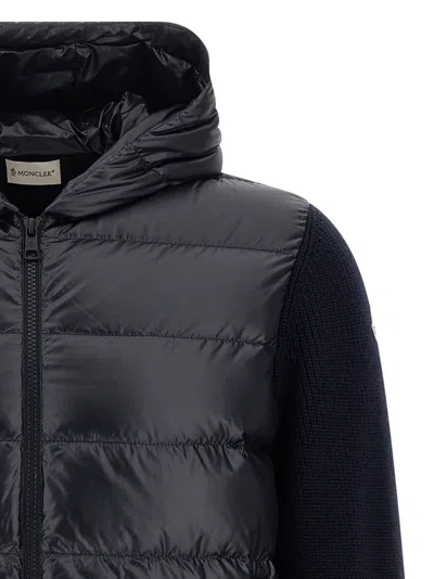 Moncler Hooded Quilted Sweater Ribbed Sleeves