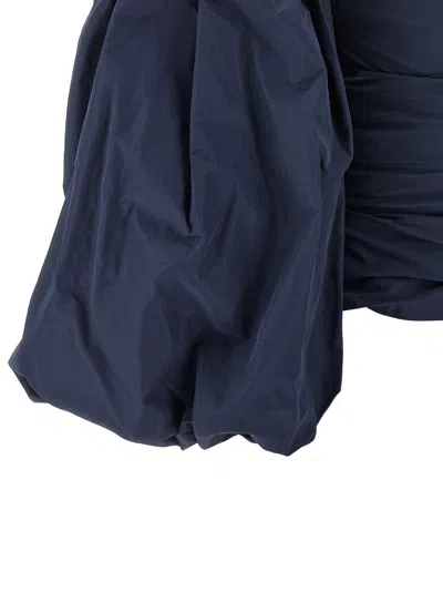Pinko Cropped Top With Puff Sleeves And Straps
