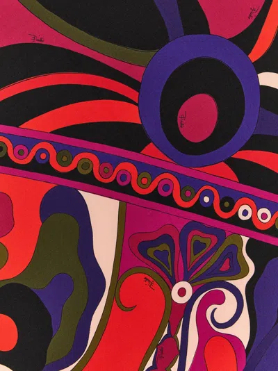 Pucci Patterned Scarf Scarves And Foulards Multicolor In Multi
