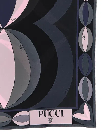 Pucci Patterned Scarf Scarves And Foulards Multicolor In Black