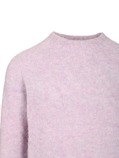 Howlin' Shetland Crewneck 100 Lana Sparcky Knitwear Violet In Neutral