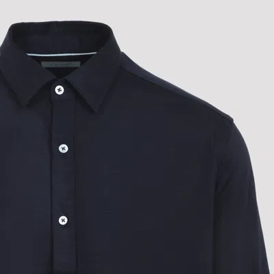Canali Long-sleeve Button-fastening Shirt In Blue