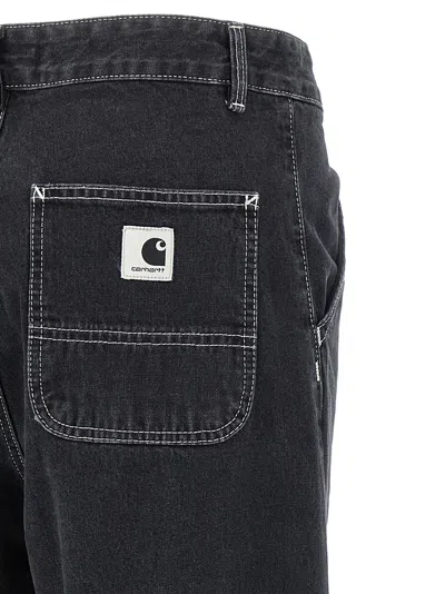 Carhartt Black Simple Jeans In Black
