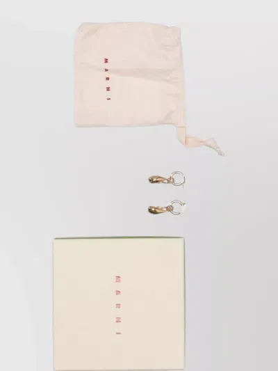 Marni Drop Earrings Polished Finish In Gold