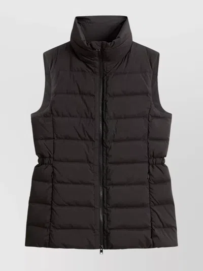 Woolrich Microfiber Padded Vest High Collar In Multi