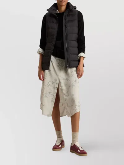 Woolrich Microfiber Padded Vest High Collar In Multi