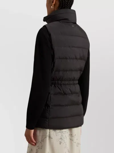 Woolrich Microfiber Padded Vest High Collar In Multi